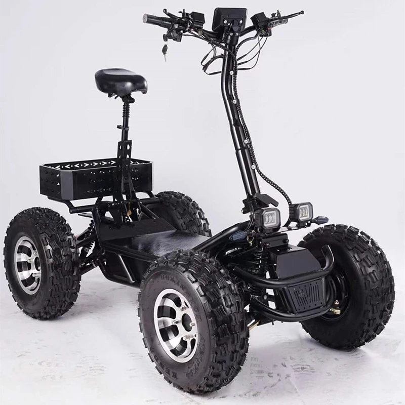 20 Pollici All Terrain 4X4 Fuoristrada Scooter Elettrico 8000 W60V Mobilità Scooter Elettrico 4 Ruote Auto All Wheel Drive Utility Vehicle