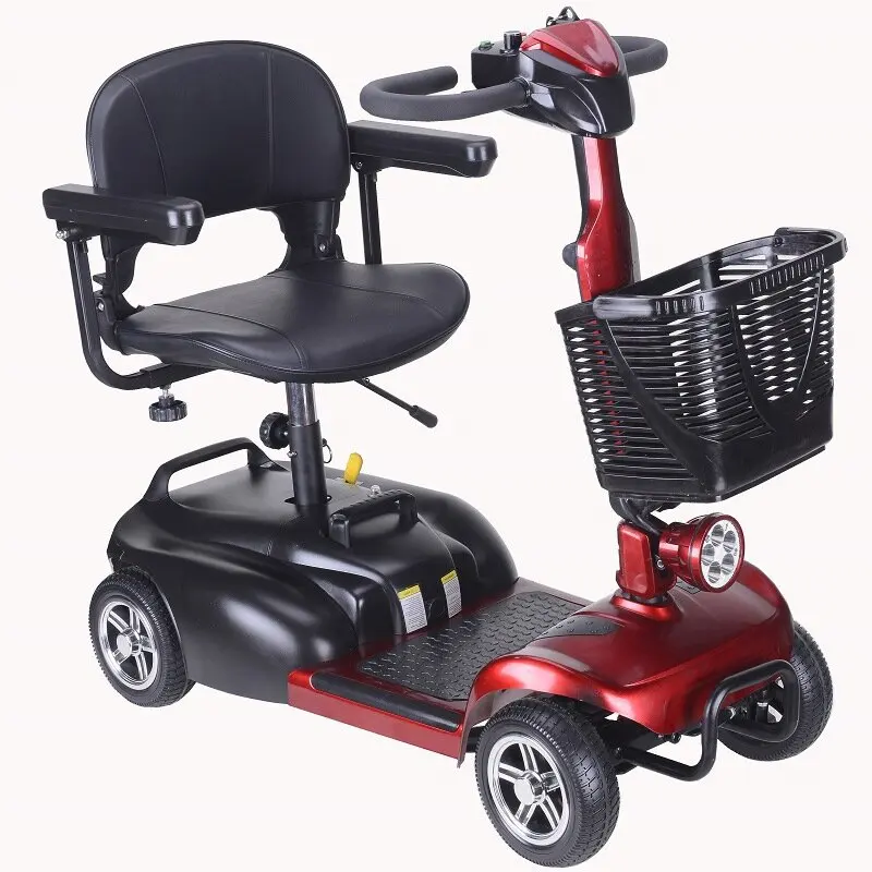 Scooter Elettrico Da 10 Pollici Per Anziani Disabili 24V 250W Scooter Pieghevole Per Anziani 4 Ruote Esccoter Con Sedile Regolabile