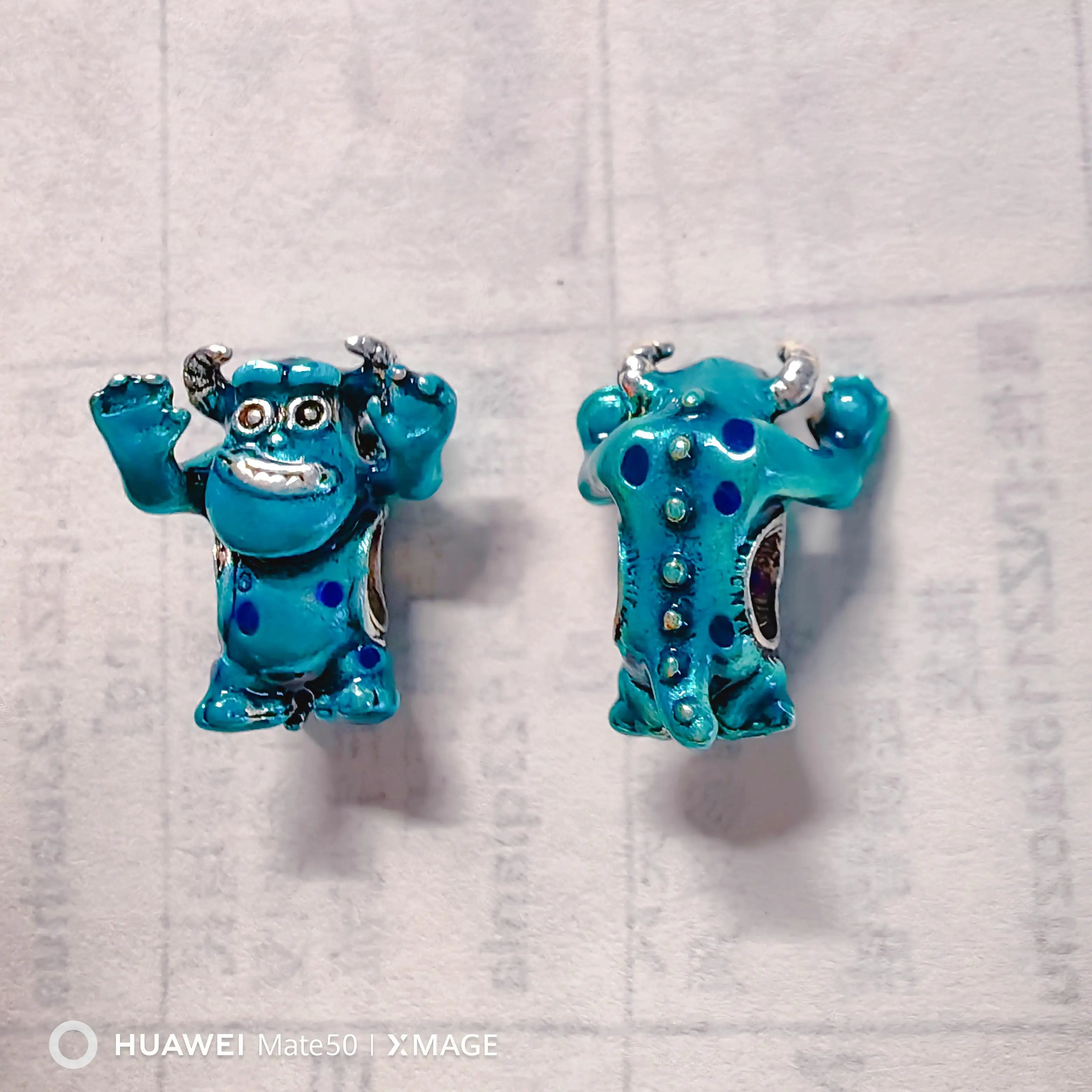 Disney Pixar Anime Monsters Inc Sulley Beads For Jewelry Making Fit Pandora Charms Bracciale Donna Fine Bangles Accessori Fai Da Te