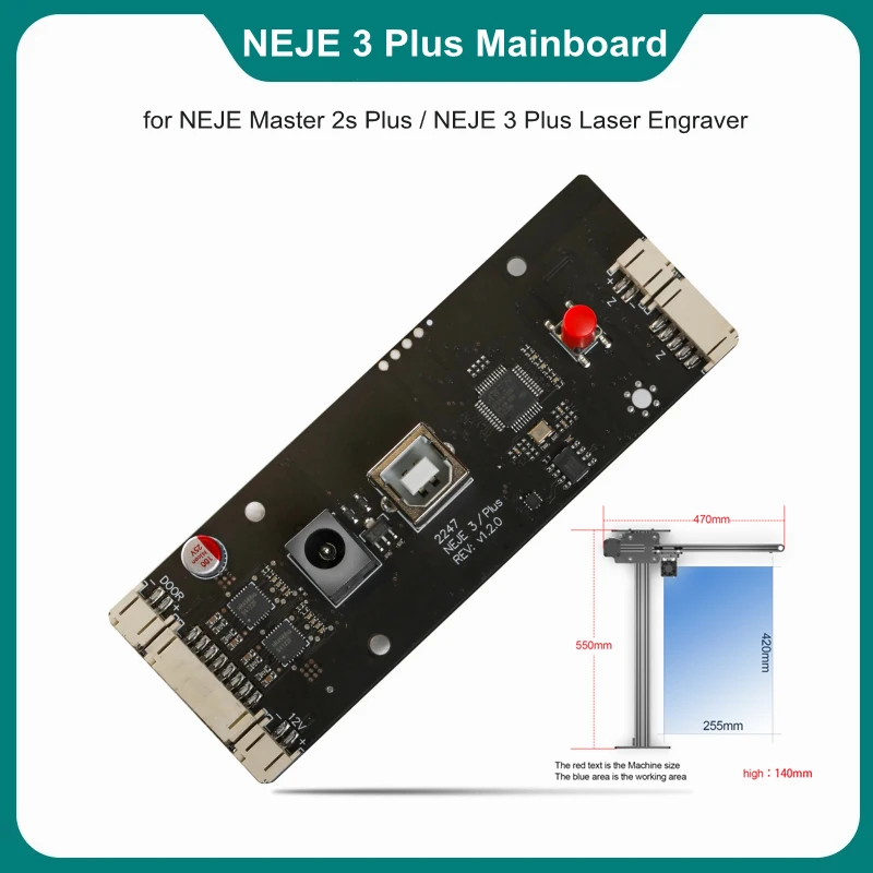 Scheda Madre Neje 3 Plus Con Doppio Mcu A 32 Bit, Scolpire Più Velocemente Per La Sostituzione Della Scheda Madre Dell'Incisore Laser Neje Master 2S P