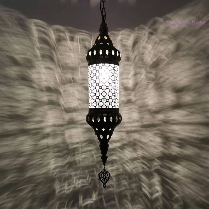 Lampadario Vintage Tiro Kiye Romantico Caffetteria Lampadario Decorativo In Vetro Lampadario Intagliato In Ferro Per Camera Da Letto