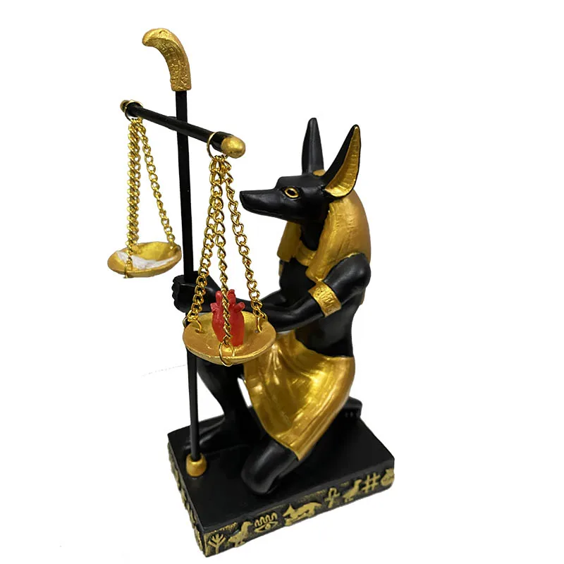 Nuova Antica Statua Egizia Anubis Fair Balance Scale Giudice Cane Dio Ornamento Souvenir Turistico