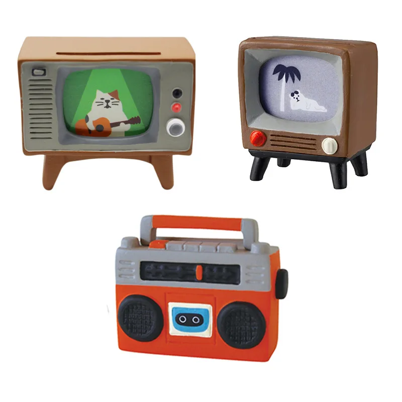 Giappone Zakka Vintage Tv Recorder Decorazione Desktop Figurine In Miniatura Decorazione Scaffale Regali Da Collezione Decorazione Scena