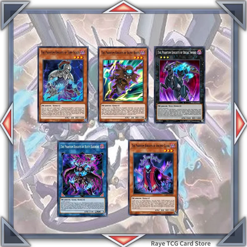 57 Pcs The Phantom Knights Temple Yugioh Card Game Deck Easy Play Non Original Master Duel Yuto Ute Diy Deck Md