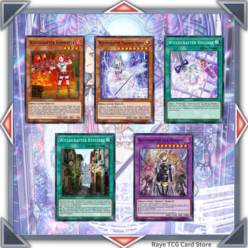 75 Pz Witchcrafter Yugioh Gioco Di Carte Deck Facile Da Giocare Non Originale Master Duel Diy Deck Md
