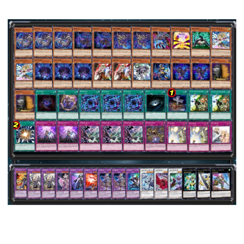 57Pcs Yugioh Cards Shaddoll Battle Card Deck Carte Fai Da Te Gioco Di Gioco N Processo Di Produzione