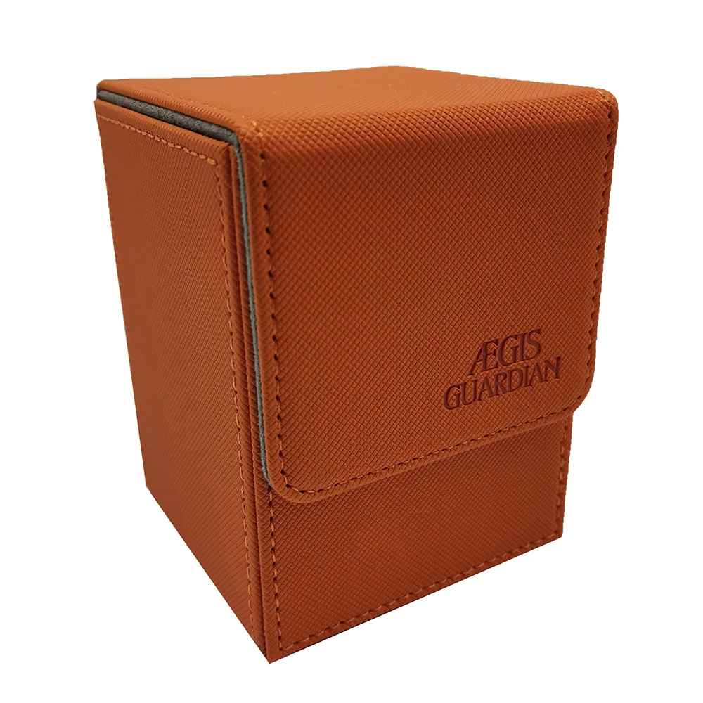 Aegis Guardian Custodia Per Carte A Caricamento Dall'Alto Per Raccoglitori Mtg Yugioh Tcg: Orange 100 +