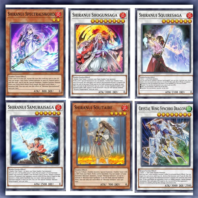 59Pcs Yugioh Cards Shiranui Battle Card Deck Carte Fai Da Te Gioco Di Gioco N Processo Di Produzione