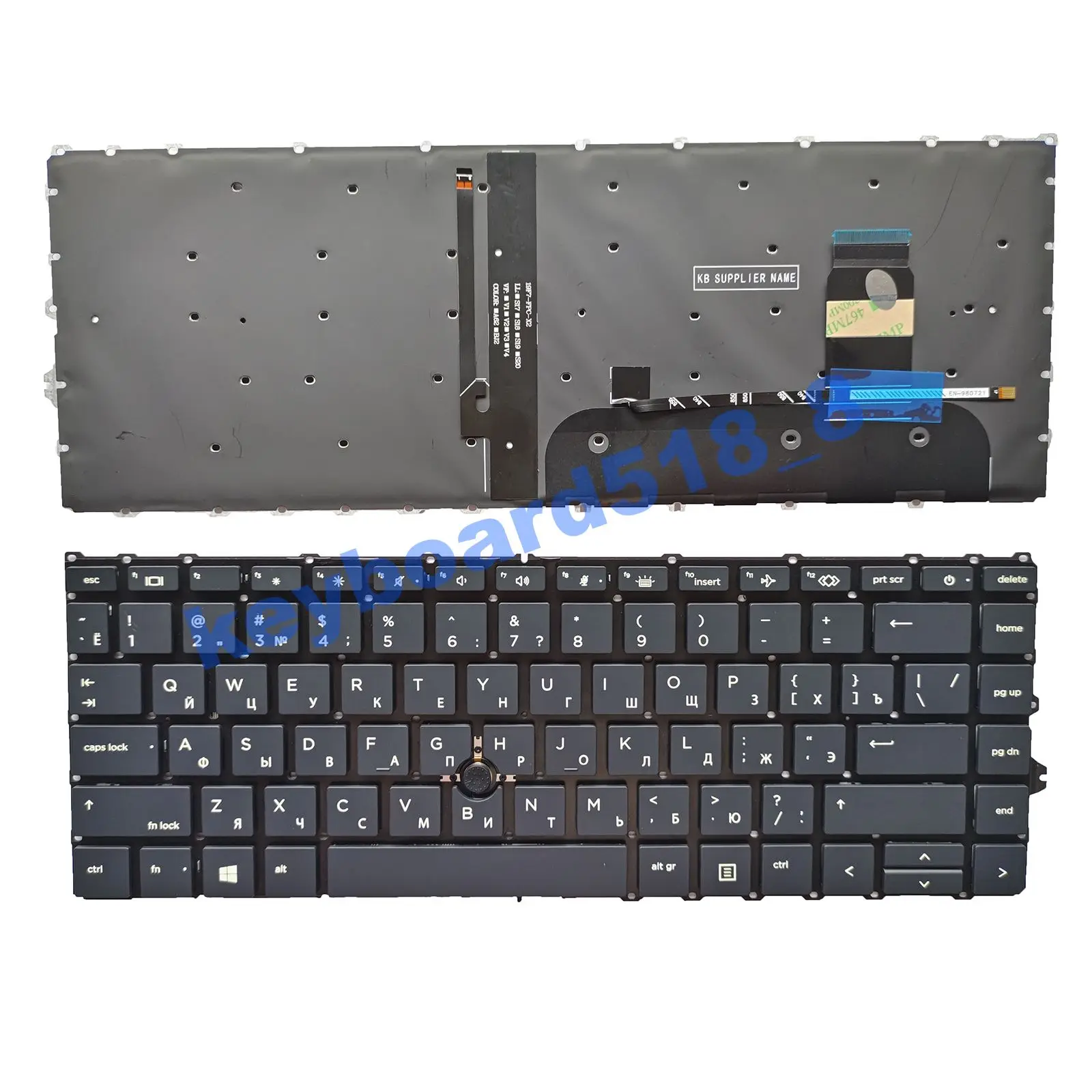 Per Hp Elitebook 840 G7 845 G7 840 G8 845 G8 Tastiera Ru Con Puntatore Retroilluminato