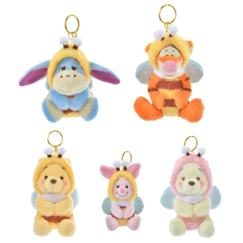 2023 New Kawaii Cute Bee Family Cross-Dressing Series Winnie The Pooh, Maialino Maiale Tigger Eeyore Peluche Portachiavi Regalo