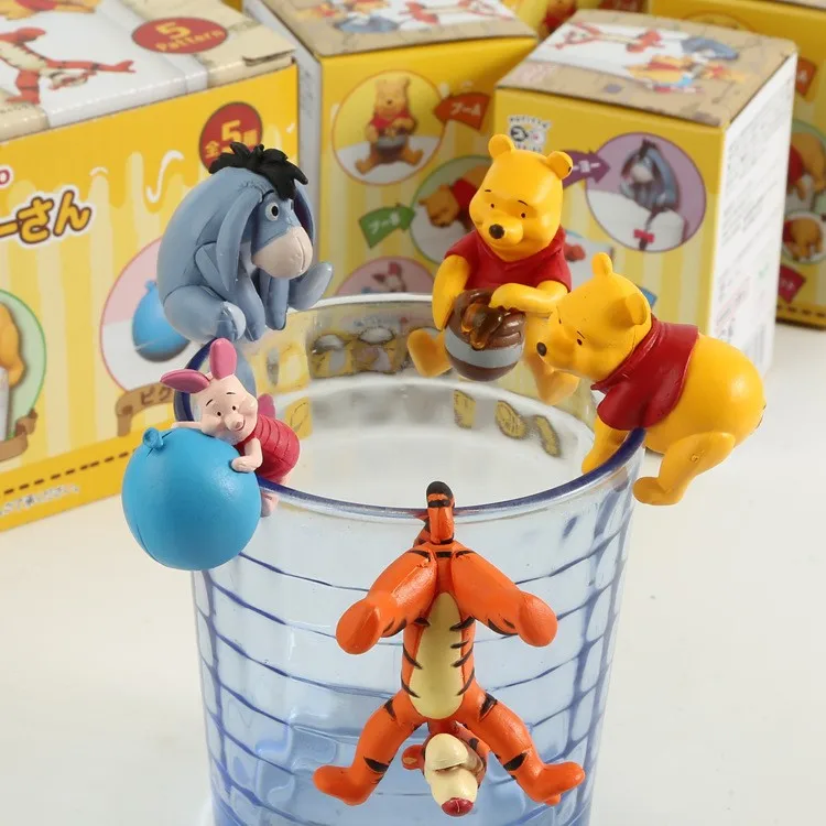 5 Pz/Set Cartoon Winnie The Pooh Action Figure Dolls Toy Winnie Pooh Maialino Eeyore Action Toys Figure Model Toys Regali Per Bambini