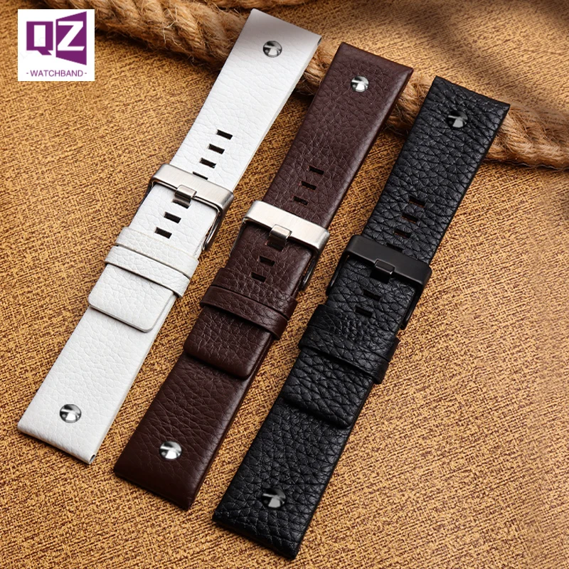 Cinturino In Vera Pelle Per Orologi Diesel Cinturino 22 24Mm 26Mm 27 28Mm30Mm Cinturino Per Dz7313 Dz7257 Dz1907 Dz1844 Cinturino Per Orologio