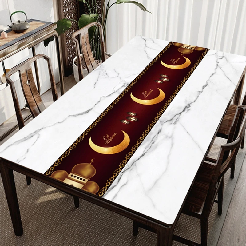Decorazione Ramadan Runner Da Tavola Eid Mubarak Decor Per La Casa Tovaglia Ramadan Kareem Festa Musulmana Islamica Eid Al Adha Regali