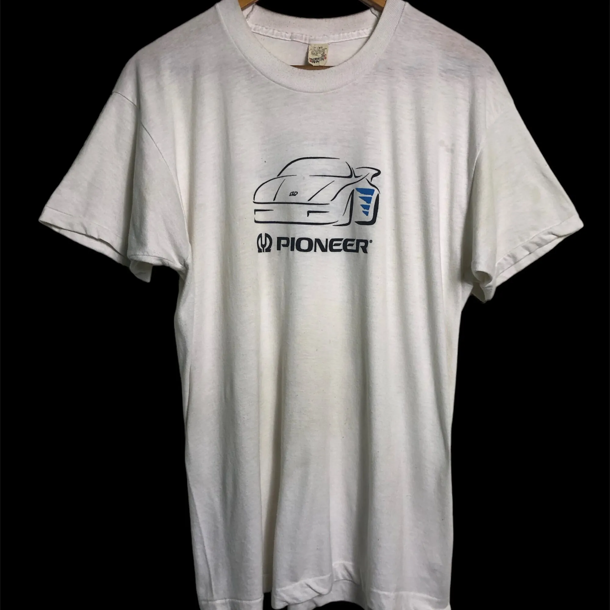 Vintage Anni '90 Pioneer Radio Audio Speaker Promo T Shirt Taglia Xl Maniche Lunghe O Corte