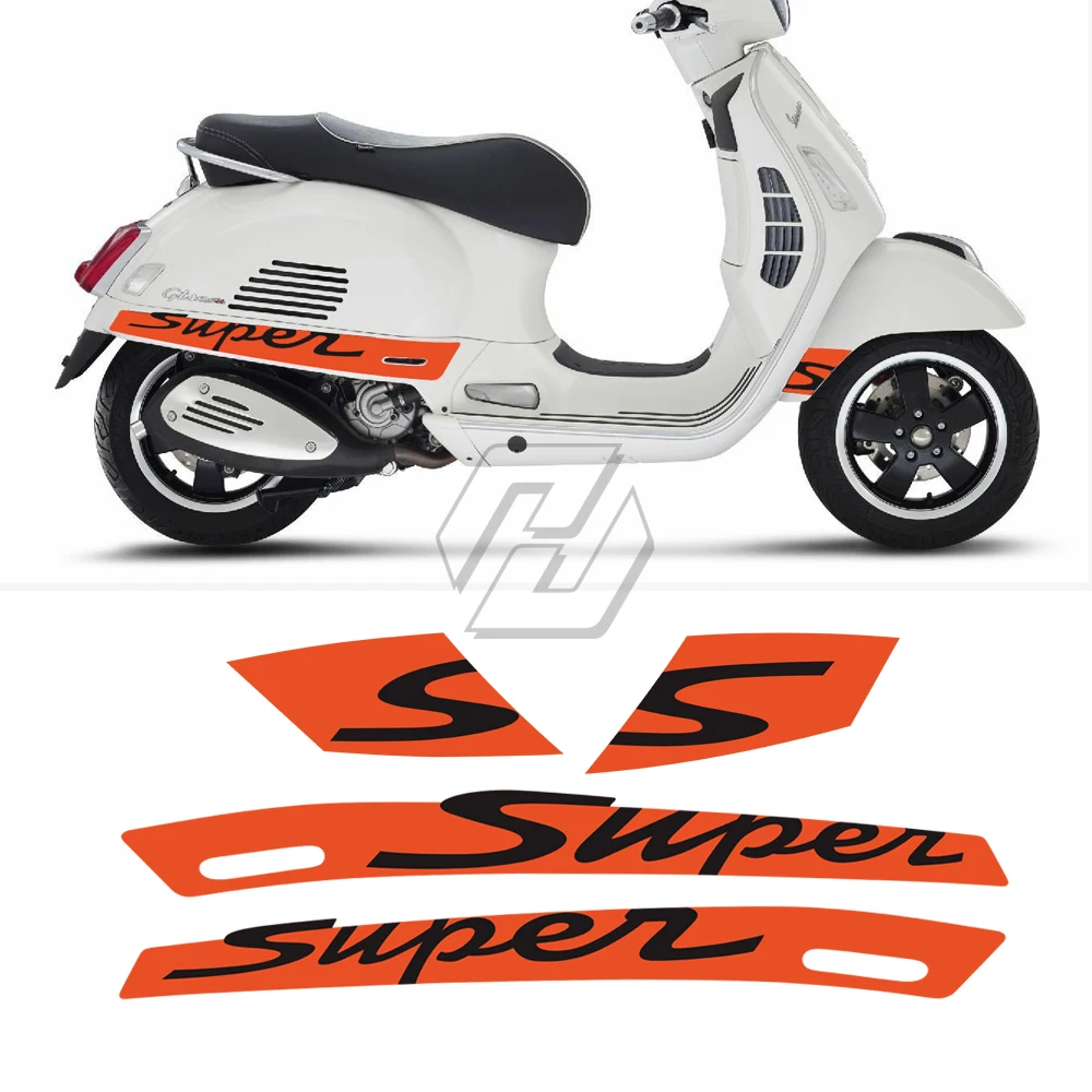 Per Vespa Gts 300 Gts300 Sport Super Sticker Moto Decalcomania Laterale