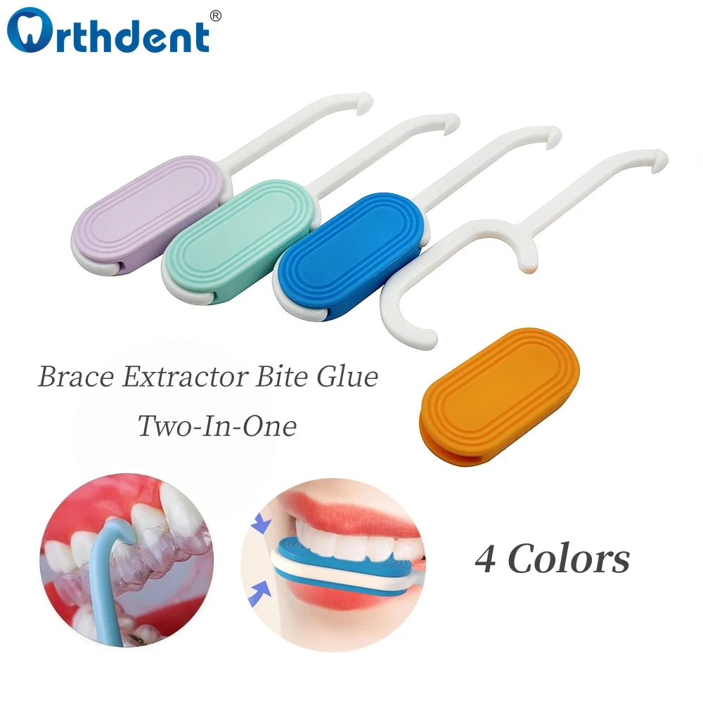 Dental Brace Extractor Bite Glue Two-In-One Invisibile Bretelle Estrattore Gancio Staccabile Portatile Ortodontico Aligner Igiene Orale