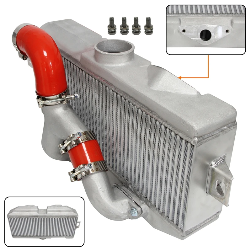 Aggiornamento Top Mount Intercooler + Y Tubo Per Subaru 02-07 Wrx Sti Ej20 Ej25 Gd Nero/Rosso/Blu
