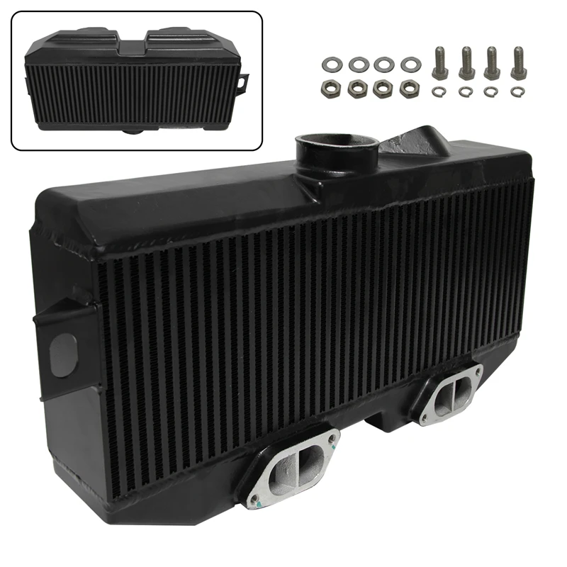 Intercooler Uprated Con Montaggio Superiore Per Subaru Impreza Wrx/Sti Gd Turbo Charger 02-07 Nero/Argento