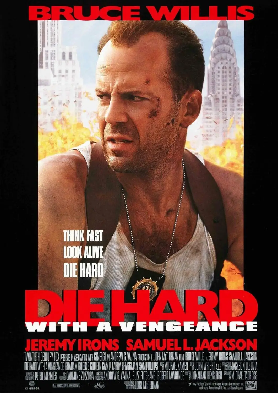Die Hard 3 - Bruce Willis Classic Movie Art Film Print Silk Poster Home Wall Decor 24X36 Pollici