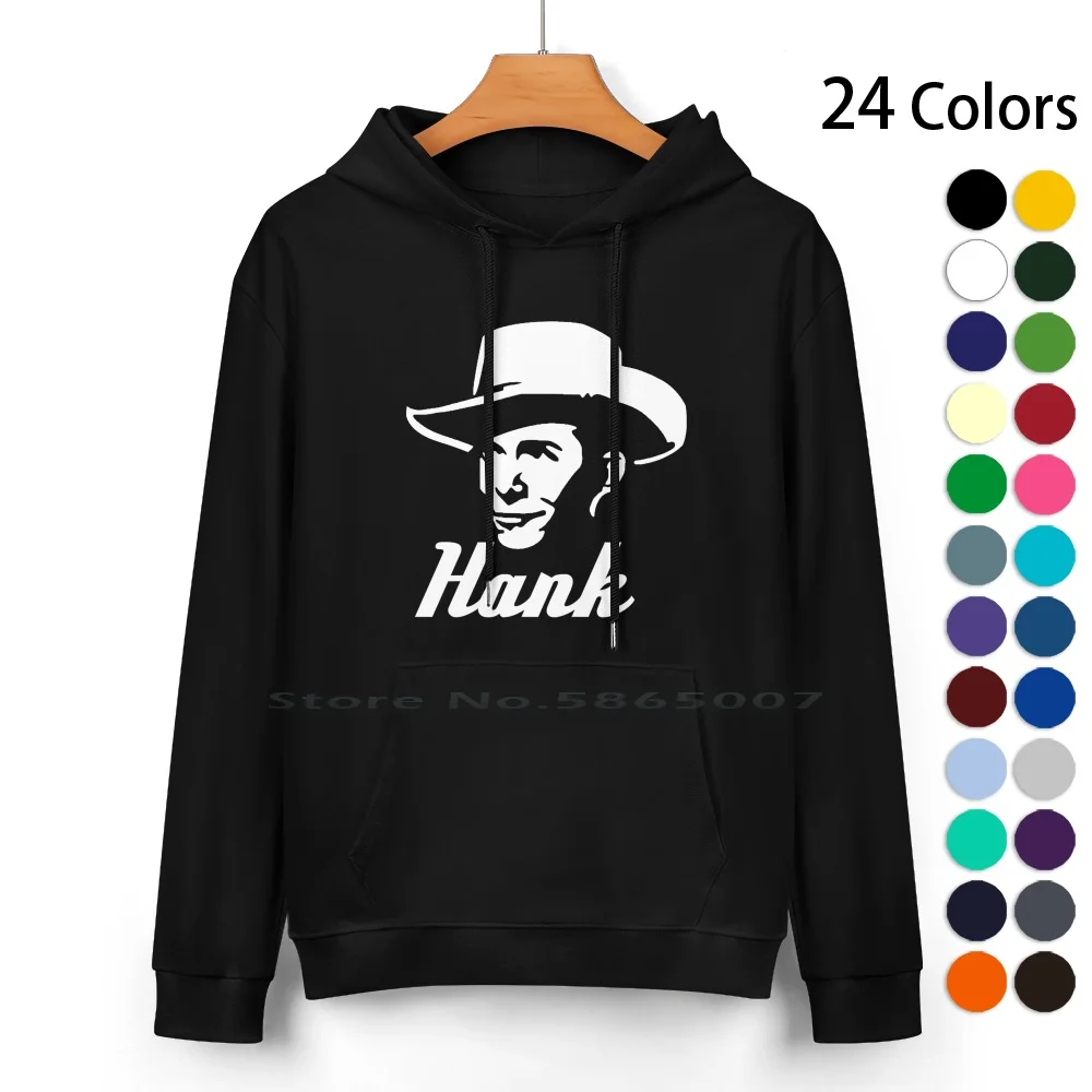 Hank Pure Cotton Felpa Con Cappuccio Maglione 24 Colori Johnny Cash Waylon Jennings Hank Williams Hank 3 Hank Iii Hank Jr Willy Nelson Rebel