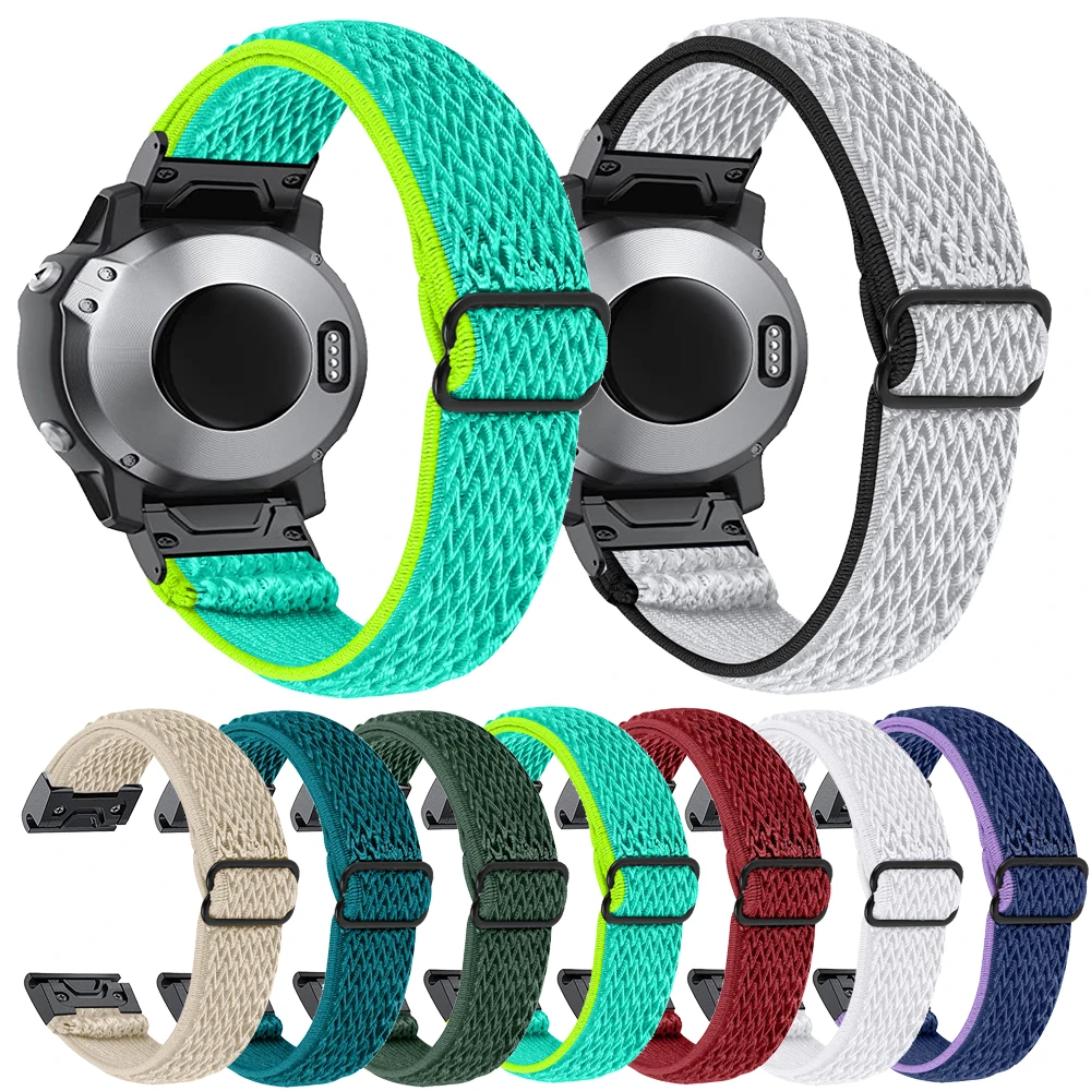 Essidi 20 Millimetri Elastico Cinturino In Nylon Per Garmin Fenix 7S 6S Pro 5S Plus Tessuto Sport Watch Band Loop Per Garmin Fenix 7S Chiusura