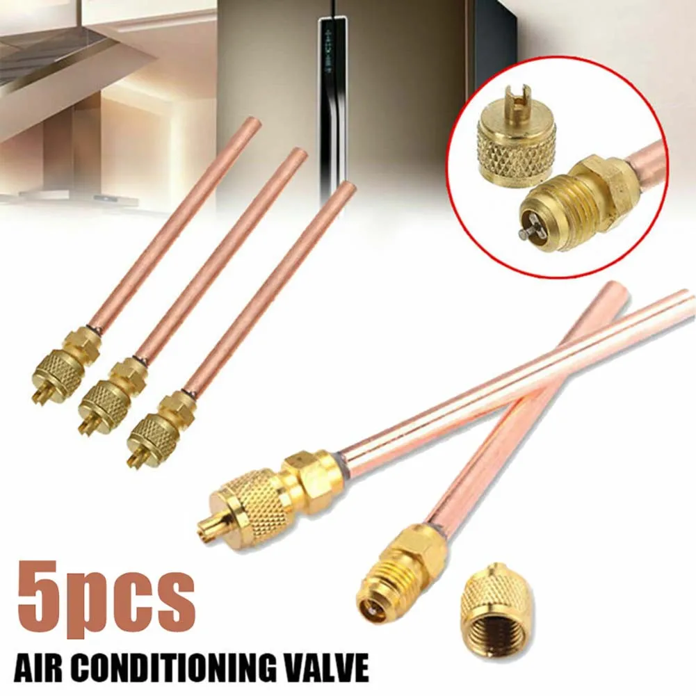 5 Pzxcondizionatore D'Aria Refrigerazione Valvole Di Accesso Tubo Di Rame Parti Di Riempimento Ar Condicionado Pasta Termica Enfriador De Aire