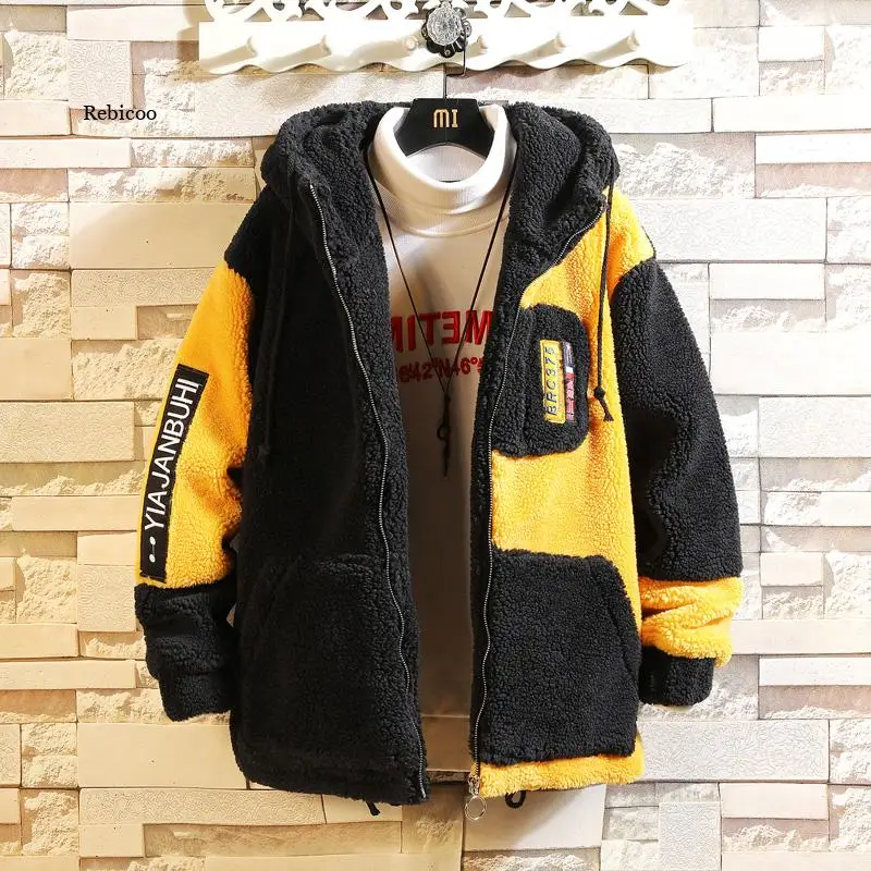 Bomber Jacket Uomo Inverno Spesso Caldo Pile Teddy Coat Per Uomo Sportwear Tuta Uomo Soffice Pile Felpe Con Cappuccio Cappotto