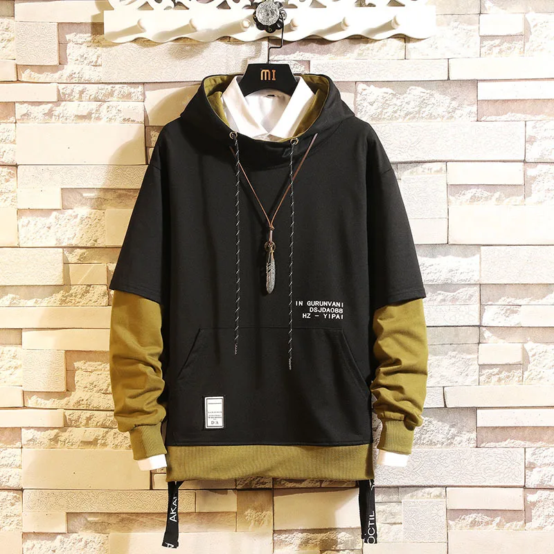 Style Autumn Spring 2020 Hoodie Sweatshirt Mens Hip Hop Punk Pullover Streetwear Casual Fashion Clothes Plus Asian Size M-5Xl