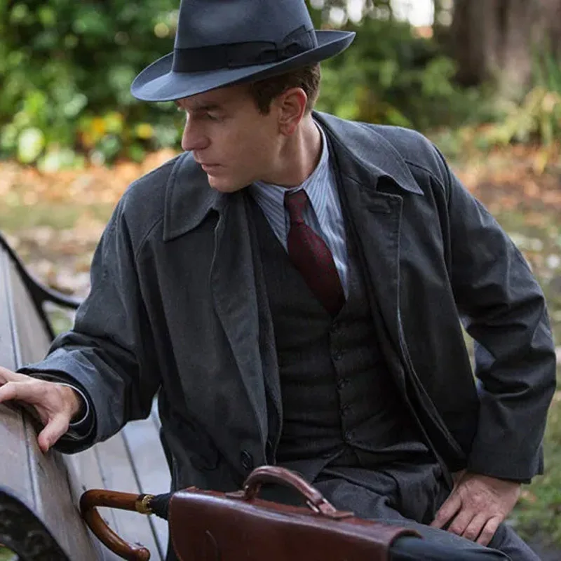 The Movie "Christopher Robin" Thin Woolen Mid-Length Trench Coat Yutu&Mm Men'S Casual Top Coat