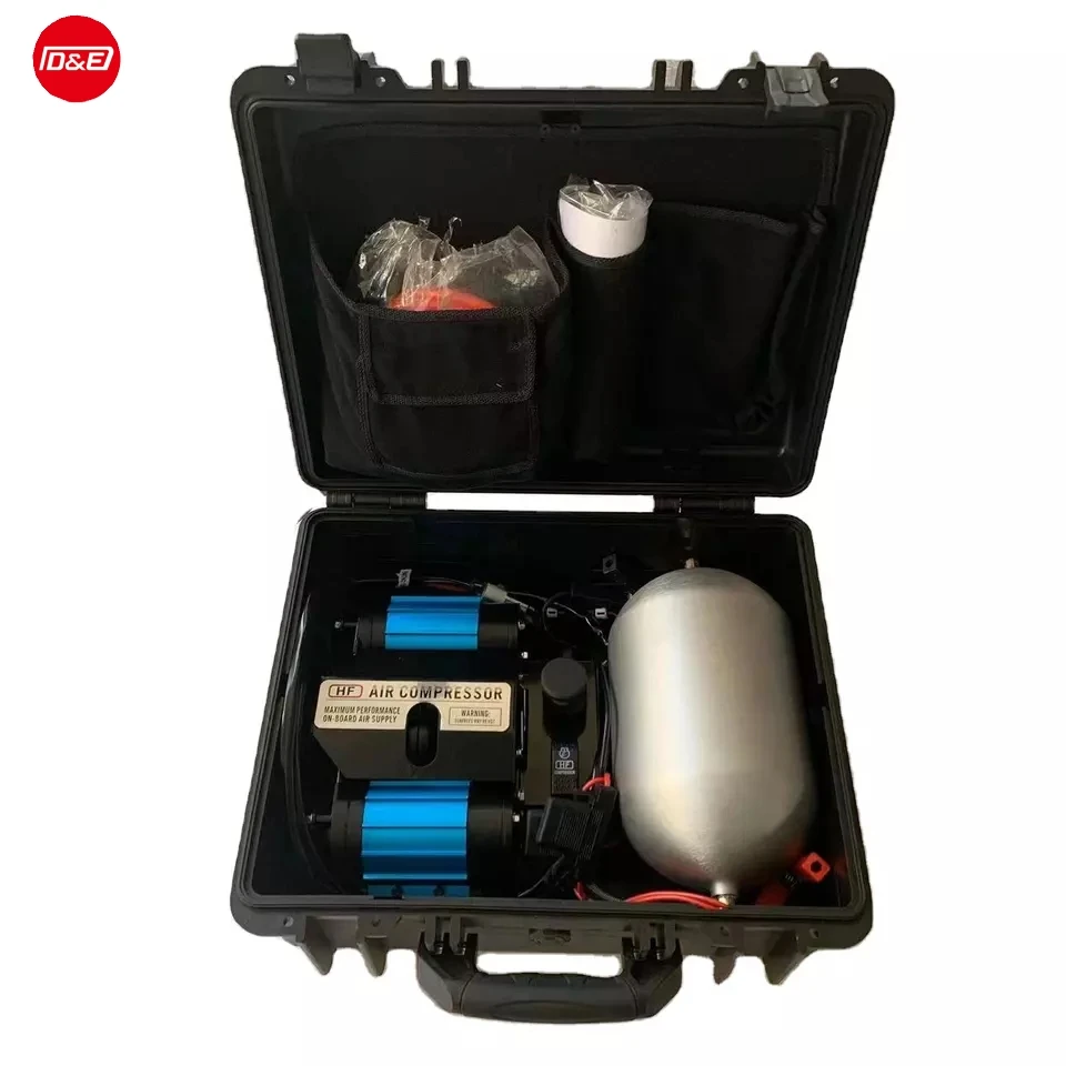 Intera Unità Twin 12V Compressore D'Aria Custodia Per Il Trasporto Serbatoio Per Accessori Hf 4 X4 Pompa Simile A Arb Ckmta12