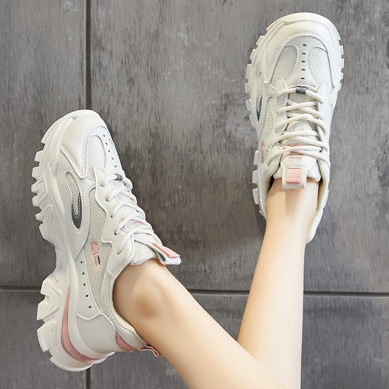 Trend Nuove Scarpe Da Donna Sportive Casual Mesh Traspirante Low-Top Scarpe Casual Da Donna Con Suola Spessa/Lv-779
