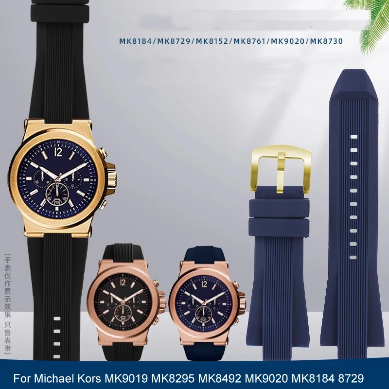 Cinturino In Silicone Per Bracciale Michael Kors Mk 8184 8729 9020 Mk8152 Mk9020 9026 8296 8445 Cinturino Da Uomo 29 X13Mm