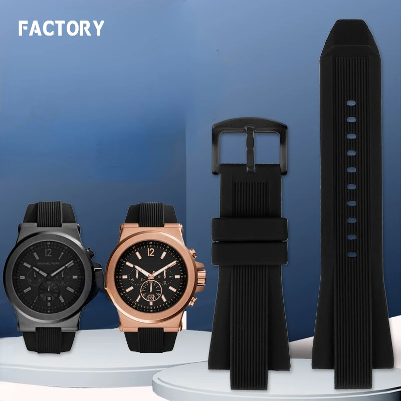 Cinturino Per Michael Kors Mk8184 8729 9020 Mk8152 Mk9020 Mk9026 Accessori Per Cinturini In Silicone A Bocca Rialzata 29Mm X 13Mm