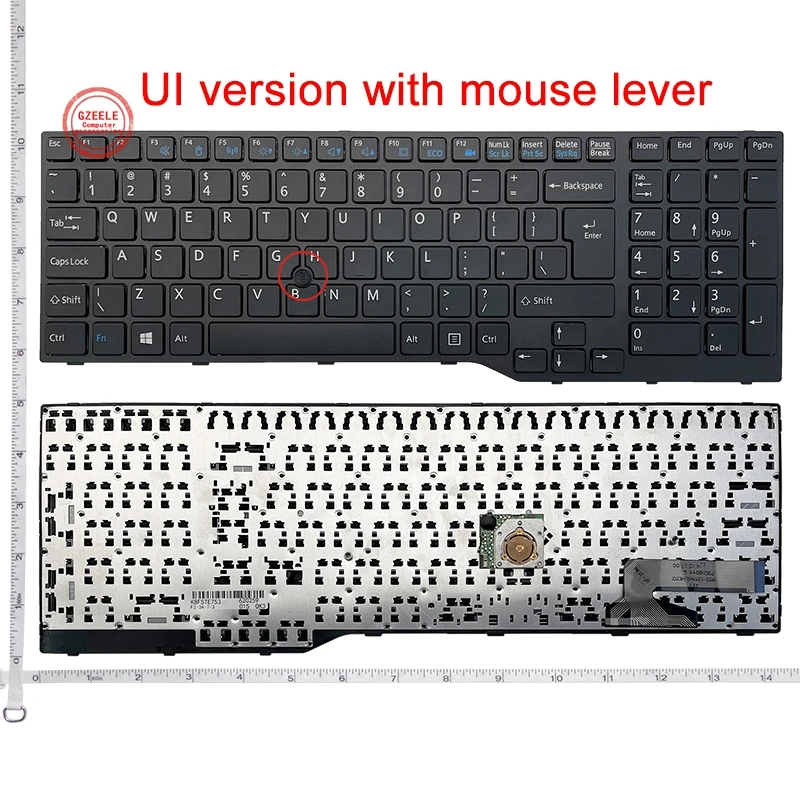Nuova Tastiera Per Laptop Usa/Regno Unito Per Fujitsu Lifebook E554 E556 E753 E754 E756 E557 Laptop Cornice Nera
