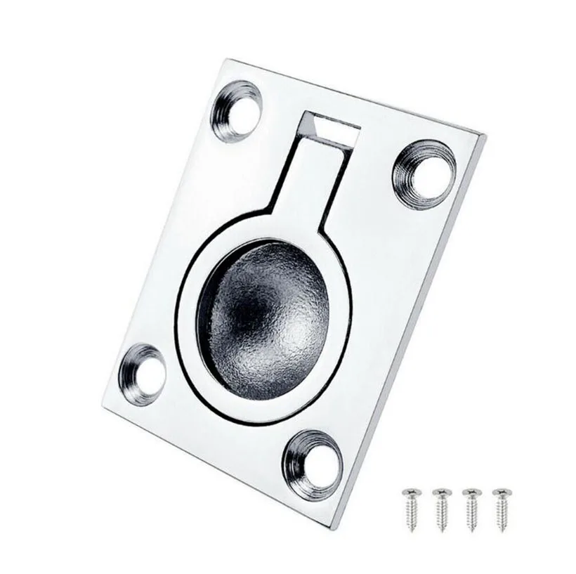 38 X48Mm Marine Stainless Boat Yacht Flush Lift Maniglia Pull Hatch Ring Hardware