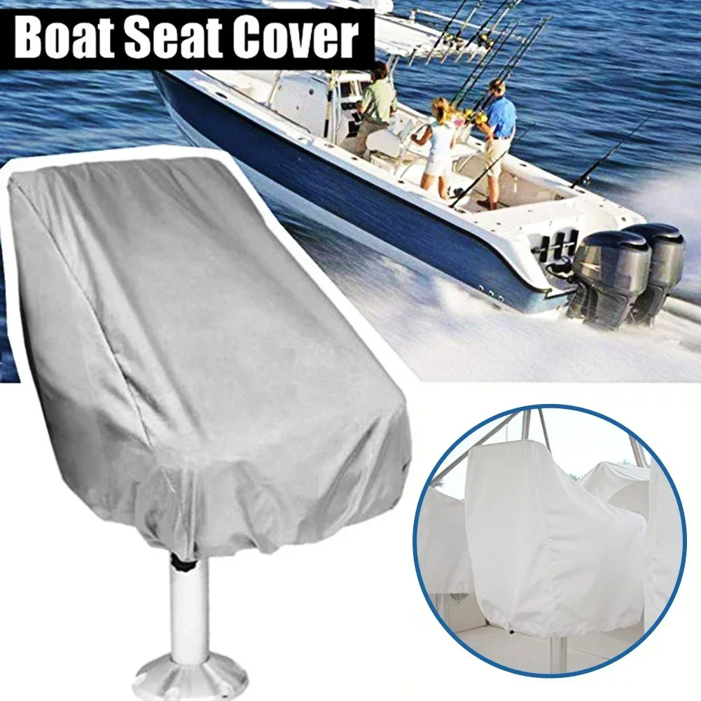Coprisedile Per Barca Pieghevole Da Esterno Impermeabile 210D Nave Resistente Ai Raggi Uv Yacht Captain Chair Chiusura Elastica Protezione Antipolvere