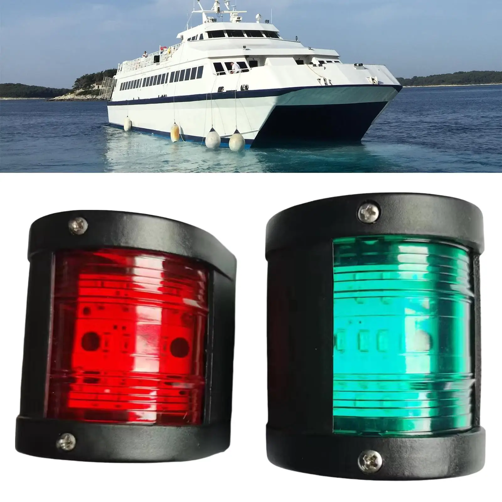 2 Pezzi Luce Di Navigazione Per Barche Luci Di Avvertimento Di Navigazione A Led In Pp Per La Modifica Di Barche Da Pesca Per Barche Da Porto Di Yacht