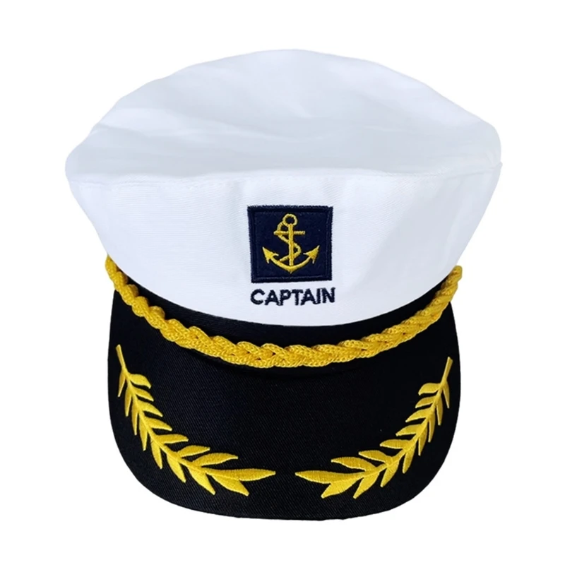 Captain Hats Regolabile White Sealers Navy Marine Admiral Berretti Da Baseball Per Yacht Theme Party Costume Performance Access