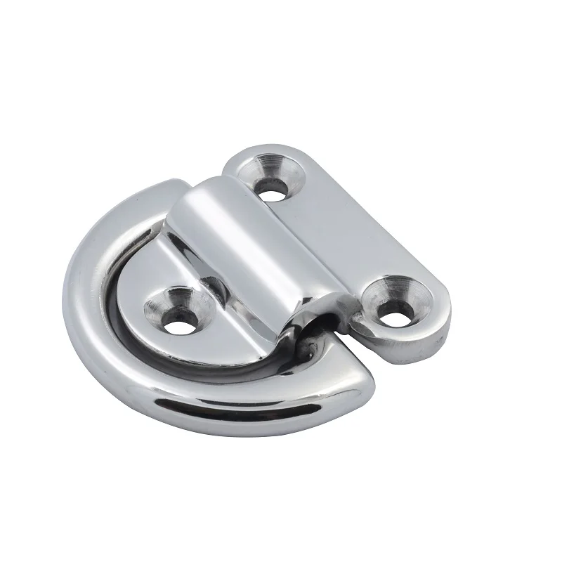 2 Pezzi 316 In Acciaio Inox Pieghevole Pad Eye Mirror Polish Marine Boat Yacht Pieghevole Pad Eye Hardware