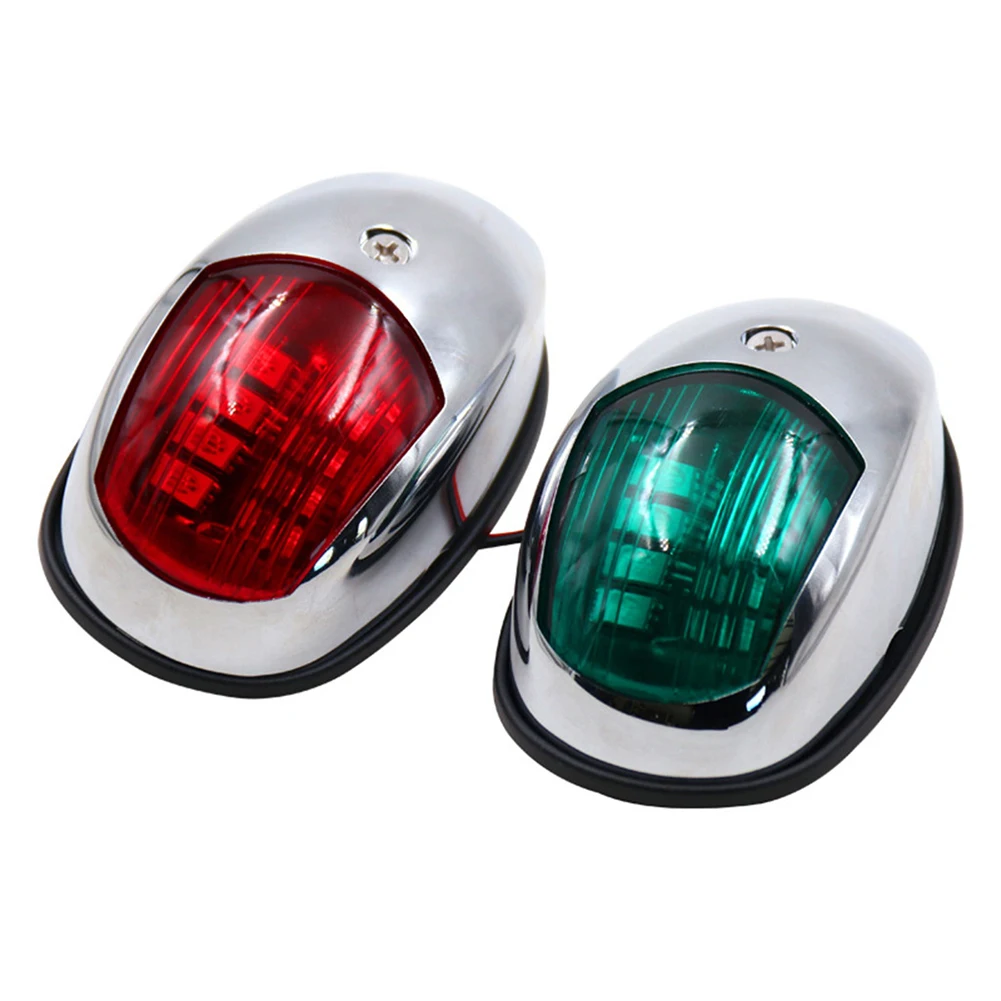2Pcs Led Marine Navigation Light Sailing Bow Truck Side Marker Lamp Impermeabile Marine Boat Yacht Accessori Rosso + Verde 12V