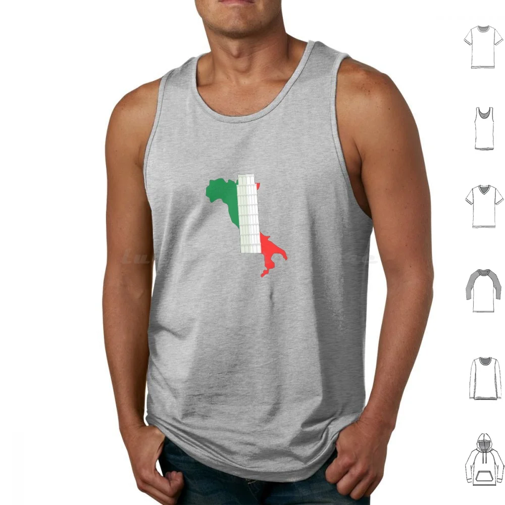 Italy Tank Tops Vest Sleeveless Italy Map Italy Italia Italy Flag