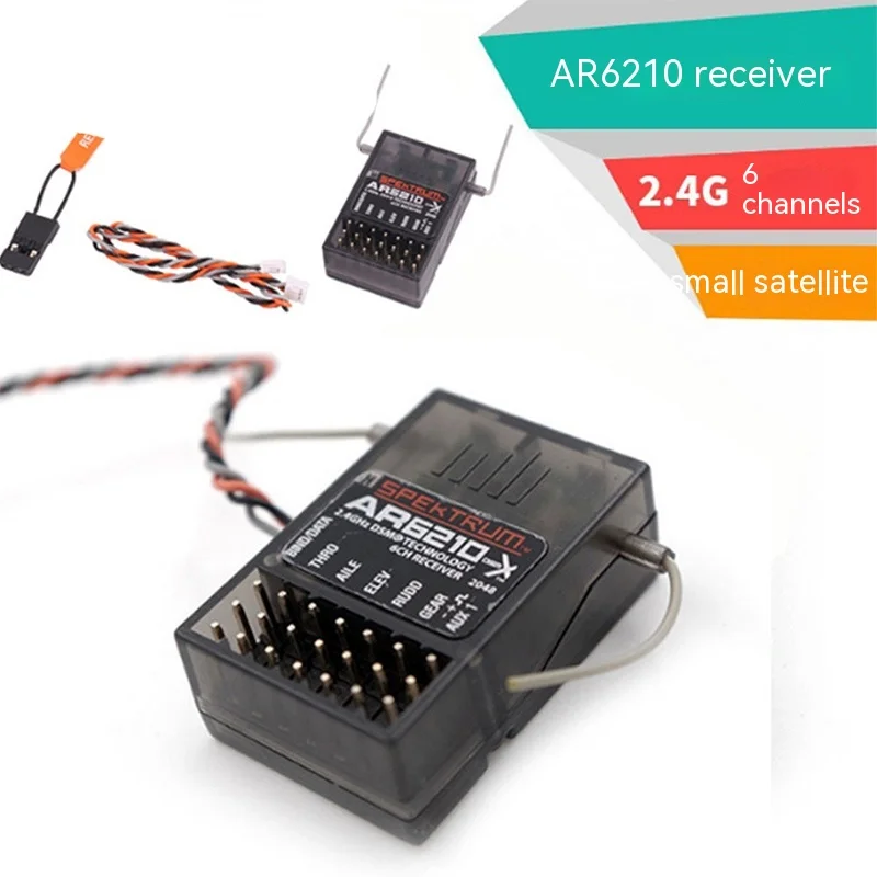 Ricevitore Ar6210 2.4G Ricevitore A 6 Canali Pektrum Dx6I/9/18 Supporta Telecomandi Standard Jr E Spektrum Dsm-X E Dsm2