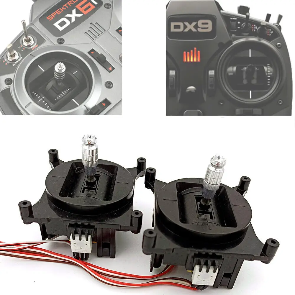 2Pcs Radio Rocker Trasmettitore Gimbal Sticker Per Spektrum Dx6I Hpbbyking Orx T-Six Modello Rc