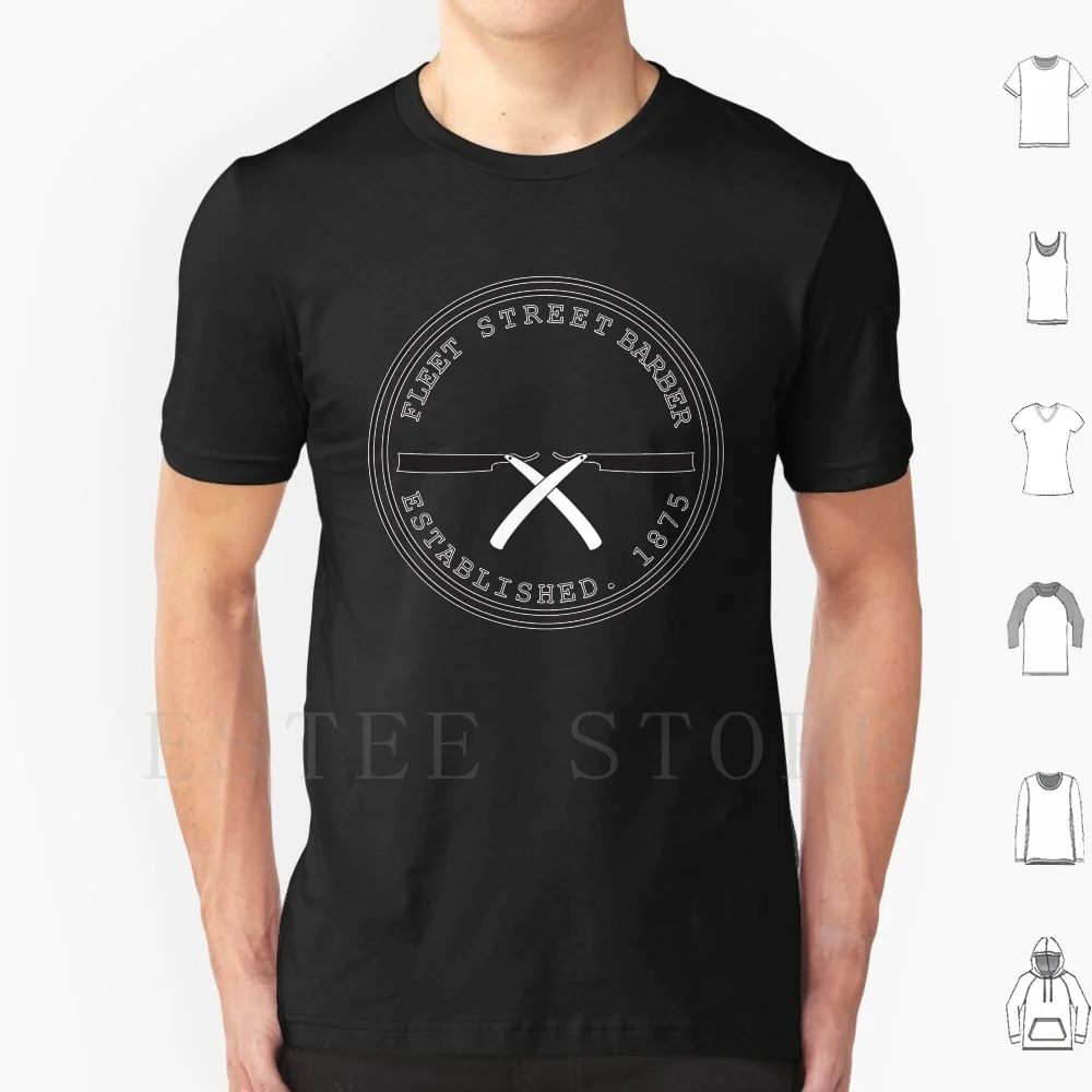 Fleet Steet Barber T Shirt Uomo Cotone 6Xl Sweeney Robin Fleet Street Barber Demon Pies Johnny Depp Musica Musicale Canto Sangue