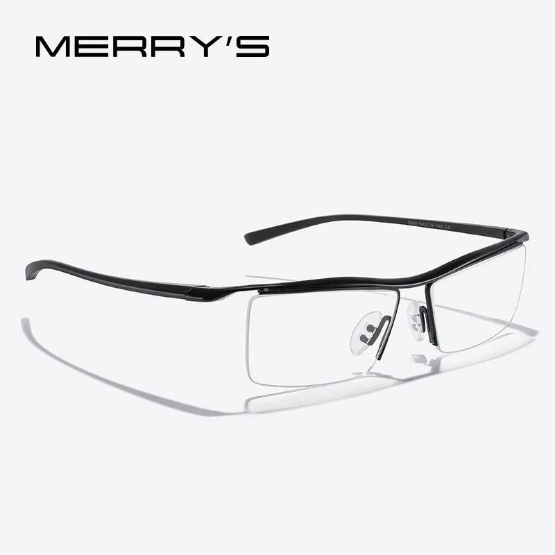 Merrys Design Uomo Montature Da Vista Occhiali Da Vista Rack Occhiali Commerciali Occhiali Da Vista Montatura Miopia Titanio Mezza Montatura S441