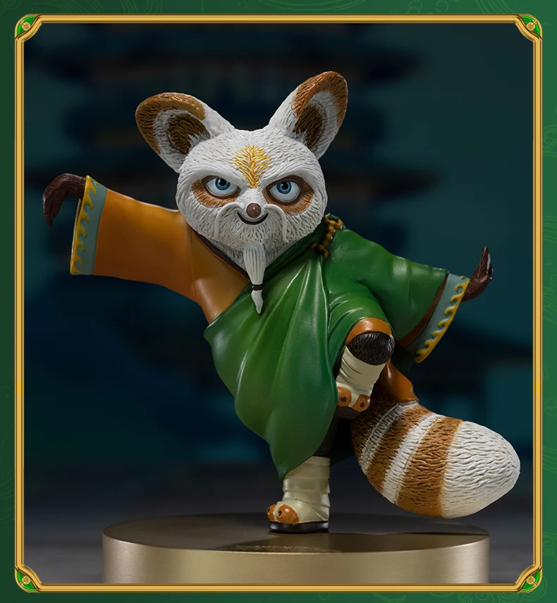 Rame Craft Chinese Cartoon Film Kung Fu Panda Animal Figurine Shifu Statue Sculture Ornamento Desktop Decor Art Collection