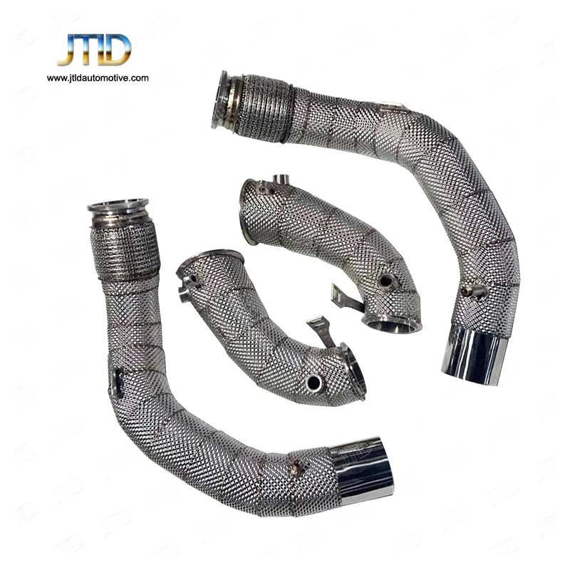 Downpipe A Scudo Termico Per Bmw F95 X5M F96 X6M S63R, Sistema Di Scarico Catless Con Prestazioni In Acciaio Inossidabile 2020 + 304