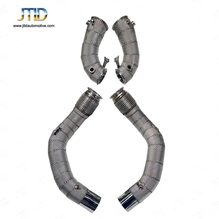 Downpipe A Scudo Termico Per Bmw F95 X5M F96 X6M S63R, Sistema Di Scarico Catless Con Prestazioni In Acciaio Inossidabile 2020 + Ss304