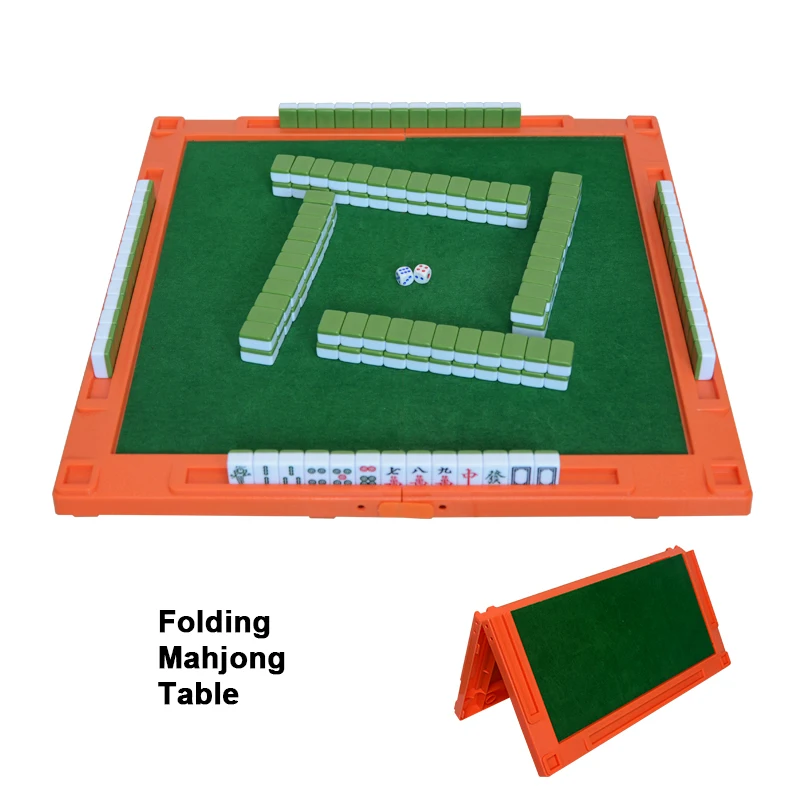 Hot Portable Mini Chinese Mahjong Set 22*15Mm Travel Mah-Jong Bag Map O Table Board Game Indoor Entertainment Table Game P05
