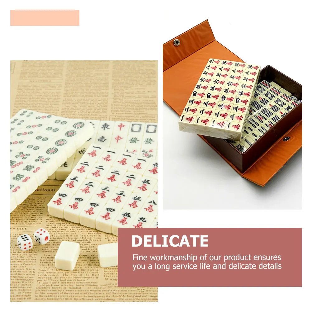 Mahjong Game Set Cinese Mah Mini Jongg Piastrelle Tradizionali Majiang Tavola Da Viaggio Portatile Jong Giochi Classici Kit In Miniatura